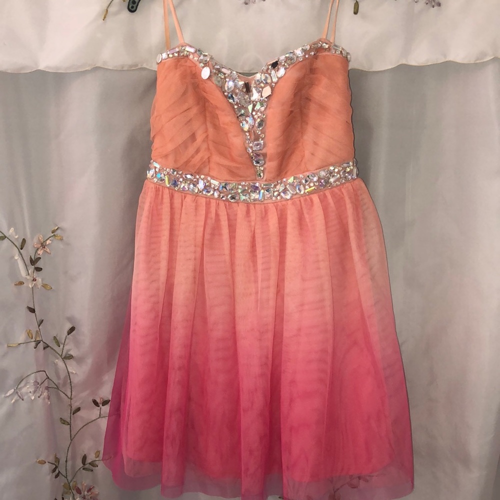 Short prom dress.